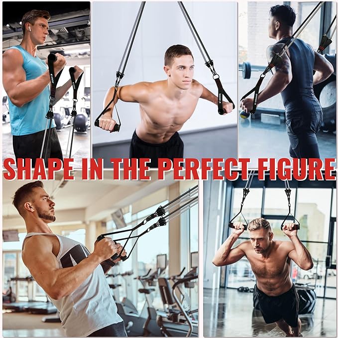 Aihoye Resistance Bands for Working Out, Exercise Bands with Handles, Stretch Bands for Exercise, Workout Bands with Door Anchors for Physical Therapy & Strength Training-GravixFit