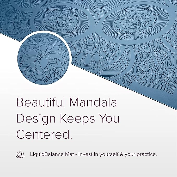 Clever Yoga Liquid Balance Thick Yoga Mat - Pro Exercise Yoga Mat with Non-Slip Surface for Home Gym, Earth-Friendly & Recyclable Pilates and Workout Pad Women & Men, 4.5 mm-GravixFit