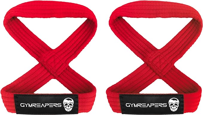 Gymreapers Figure 8 Lifting Straps For Deadlift, Powerlifting, Strongman, & Cross Training Strong Weightlifting Wrist Straps For Men, Women-GravixFit
