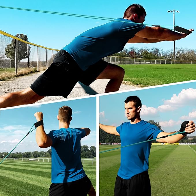 Baseball Pitching Resistance Bands - 15/30 Lb Softball Pitching Trainer, Resistance Bands for Arm Strength, Ideal for Training, Warm-Ups & Beginner Learning-GravixFit