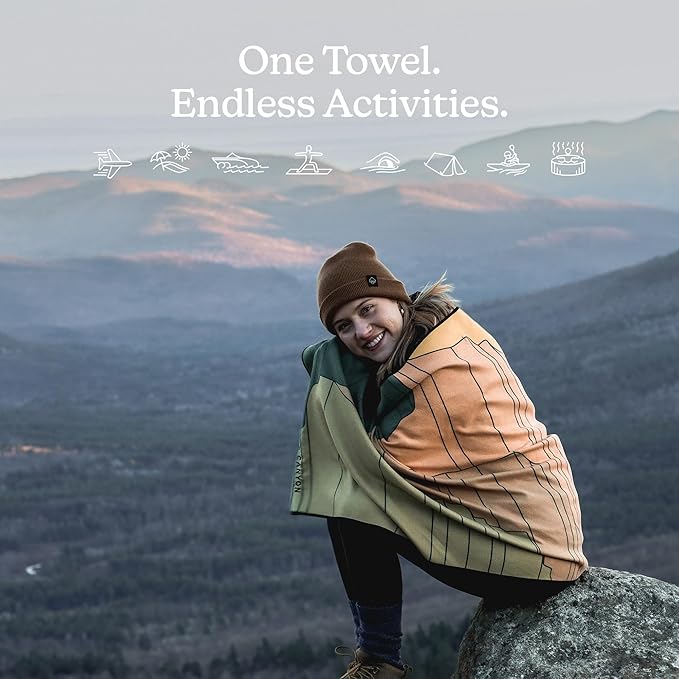 Nomadix Original Towel - Perfect for Beach, Pool, Travel, Camping, Yoga - Made with Recycled Materials - Super Absorbent - Sand Resistant-GravixFit