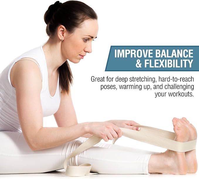 2-PACK or 5-PACK Yoga Exercise Adjustable Straps 8Ft | BONUS eBook | with Durable D-Ring For Pilates & Gym Workouts | Hold Poses, Stretch, Improve Flexibility & Maintain Balance-GravixFit