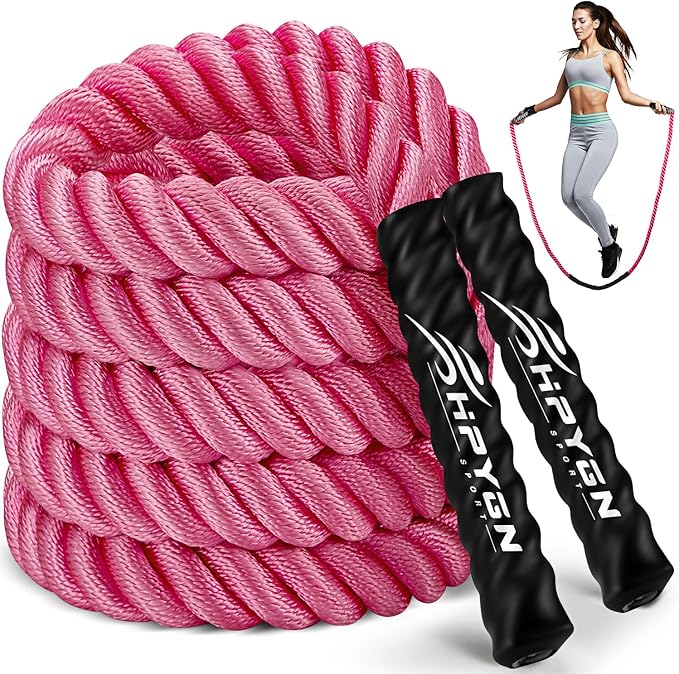 HPYGN Jump Rope, Weighted Jump Rope for Men women, 2.8lb 3.8lb 5lb Heavy Skipping Rope for Exercise, Adult Jumpropes for Home Workout, Improve Strength and Building Muscle,Total Body Workout Equipment-GravixFit