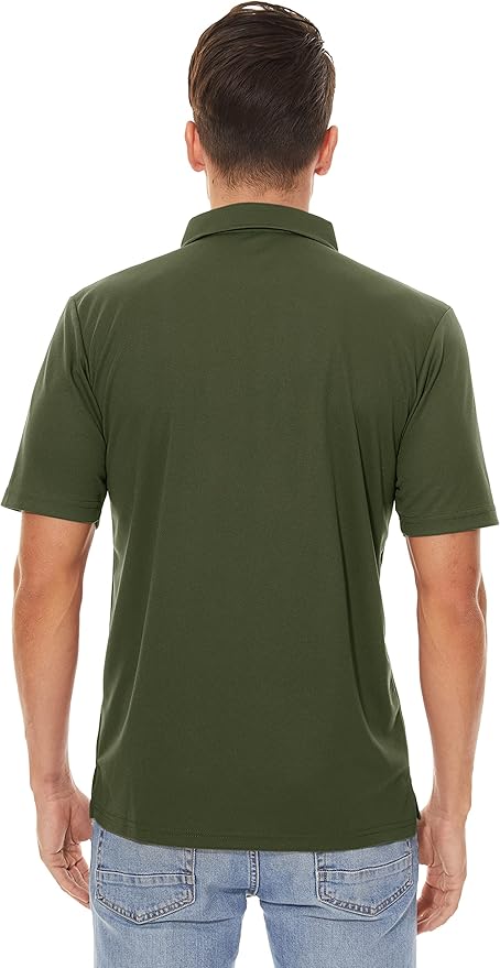 MAGCOMSEN Men's Polo Shirts 3 Buttons Casual Work T Shirts Quick Dry Short Sleeve Golf Shirt Pique Jersey Outdoor Performance-GravixFit