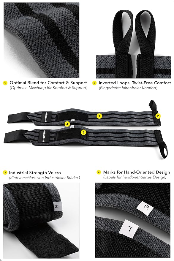 Fitgriff® Lifting Straps & Wrist Wraps (Bundle) Superior Support for Weightlifting & Gym Workouts - for Men and Women-GravixFit