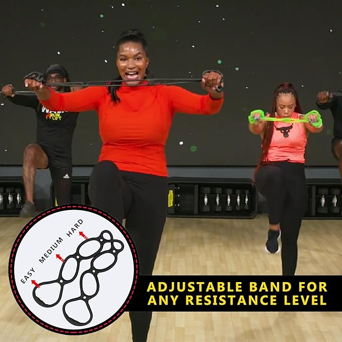 Walk at Home Workout Bands 7 Ring Adjustable Resistance Bands for Working Out Home Workout Walking Exercise Workout Bands Fitness Program Exercise Bands Stretch Bands for Recovery-GravixFit