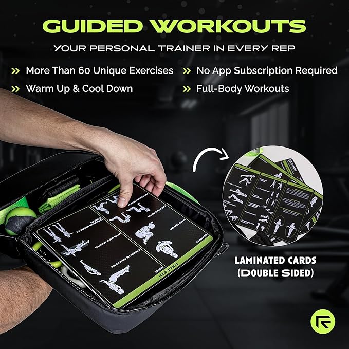 Ex Kit Home Gym Equipment with Carry Bag - 10Pcs Resistance Bands Kit with Handles, Door Anchor, Jump Rope, Booty Bands & More – Full Body Workout Bands Set for Strength, Cardio & Flexibility-GravixFit