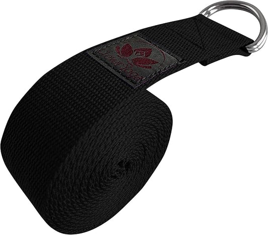 Clever Yoga - 8 ft Yoga Strap for Exercise & Physical Therapy, Leg Stretching Strap Yoga Accessories & Stretching Equipment, Leg Stretcher for Women & Men, Home Workout Essentials-GravixFit
