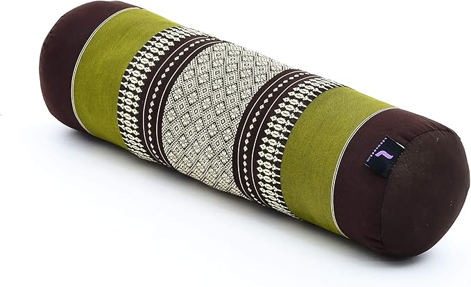 Leewadee Small Yoga Bolster – Shape-Retaining Cervical Neck Roll, Tube Pillow for Comfortable Reading, Kapok Filling, 22 x 6 x 6 inches-GravixFit
