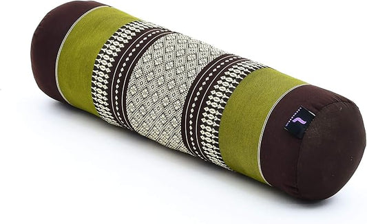 Leewadee Small Yoga Bolster – Shape-Retaining Cervical Neck Roll, Tube Pillow for Comfortable Reading, Kapok Filling, 22 x 6 x 6 inches-GravixFit
