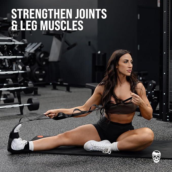 Gymreapers Foot and Calf Stretcher for Plantar Fasciitis, Achilles Tendonitis, Rehabilitation - Flex Strap for Physical Therapy, Pilates, Flexibility Training, Thigh & Hamstring Stretcher and Heel Spurs & Shin Splints-GravixFit