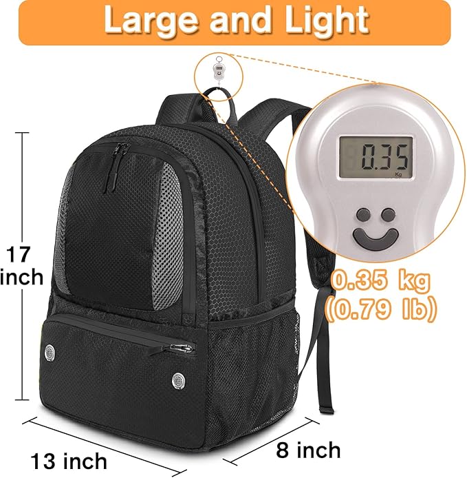 YOREPEK Soccer Backpack,Soccer Bag with Ball Holder, Water resistant Sport Equipment Bags Fit Basketball Volleyball Football-GravixFit