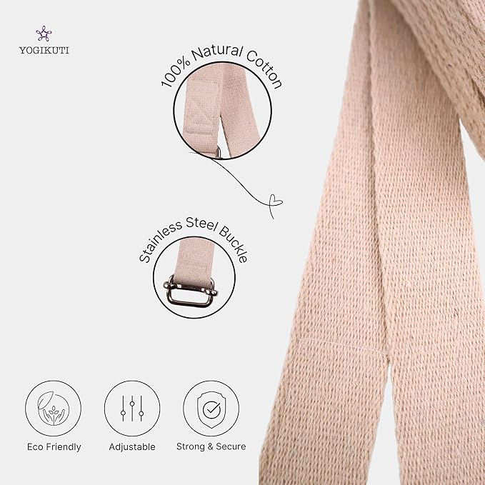 Yoga Strap - Adjustable D-Ring Buckle Yoga Belt for Pilates, Gym Workouts, and Physical Therapy | Improves Sitting Posture for Women & Men-GravixFit