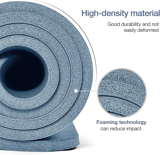 Thick Yoga Mat Non Slip, Large Size 72" L x 32" W x 0.6" TH, Premium Exercise & Fitness Mat with Carrying Strap and Bag, Workout Mats for Home-GravixFit