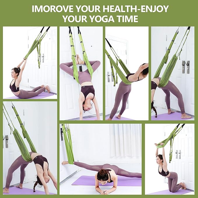 Leg Stretcher Strap, Stretching Equipment with Door Anchor Flexibility Trainer Backbend Assist for Dance Aerial Yoga Ballet Leg Stretching Exercise-GravixFit