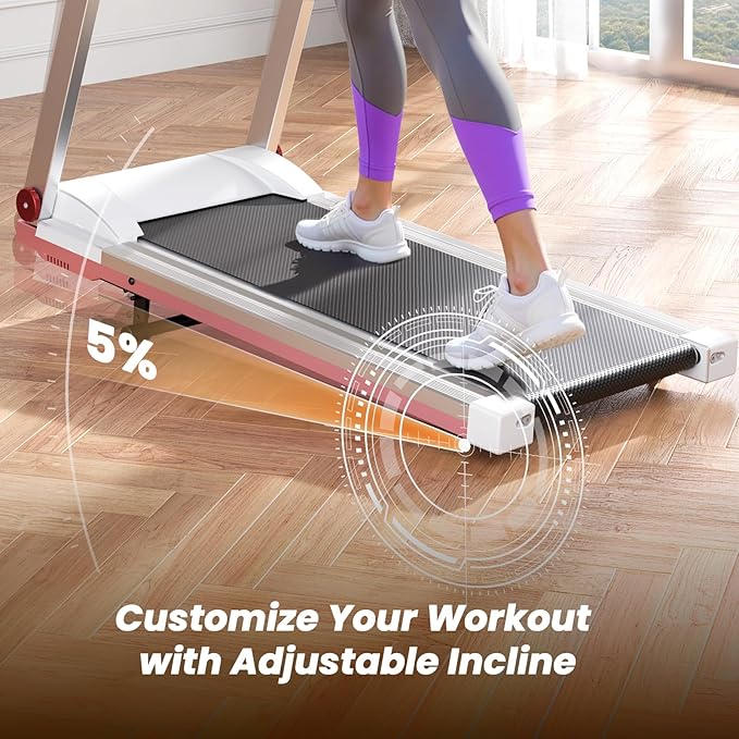 Treadmills for Home, 4-in-1 Foldable Treadmill with Incline, 300 LBS Capacity Running Treadmills for Home Small Spaces with Handles, 3.0 HP Folding Treadmill with Smart APP-GravixFit