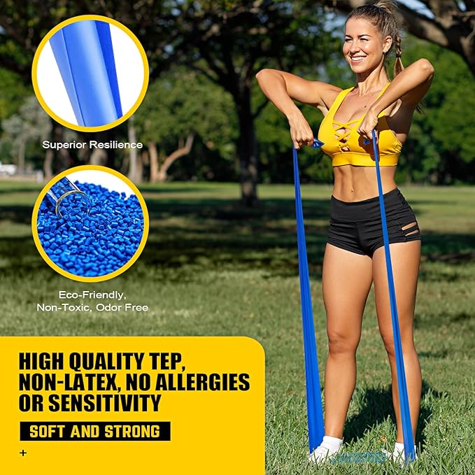 Resistance Bands, Exercise Bands, Physical Therapy Bands for Strength Training, Yoga, Pilates, Stretch Elastic Band with Different Strengths, Workout Bands for Home Gym-GravixFit