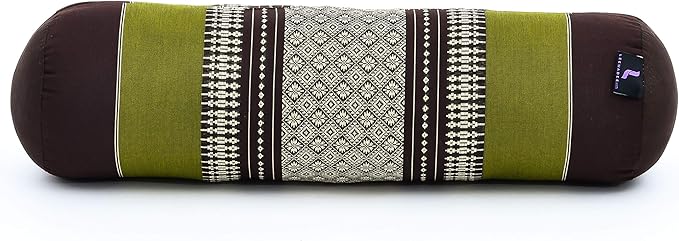 Leewadee Small Yoga Bolster – Shape-Retaining Cervical Neck Roll, Tube Pillow for Comfortable Reading, Kapok Filling, 22 x 6 x 6 inches-GravixFit