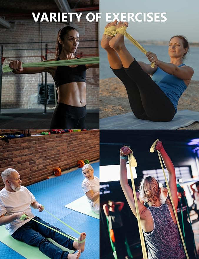 Fabric Resistance Bands for Women – 5 Level Exercise Bands Resistance Set, Resistance Bands for Working Out with Handles, Workout Bands Resistance for Women, Yoga, Pilates, Glutes, Legs,Vigor Yellow-GravixFit