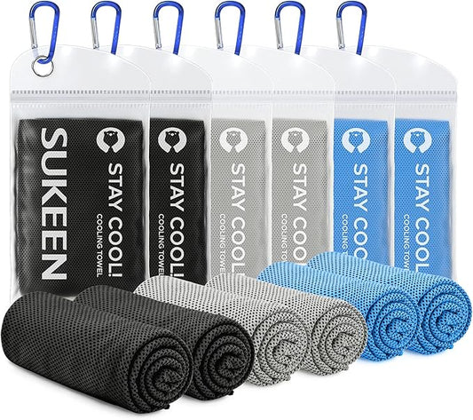 Sukeen Cooling Towel,Instant Evaporative Cooling for Sports,Yoga,Golf,Gym,Neck,Workout and More(40”x 12”)-GravixFit