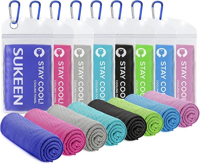 Sukeen Cooling Towel,Instant Evaporative Cooling for Sports,Yoga,Golf,Gym,Neck,Workout and More(40”x 12”)-GravixFit