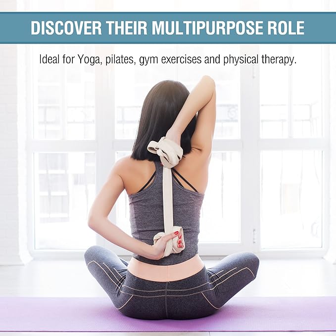 2-PACK or 5-PACK Yoga Exercise Adjustable Straps 8Ft | BONUS eBook | with Durable D-Ring For Pilates & Gym Workouts | Hold Poses, Stretch, Improve Flexibility & Maintain Balance-GravixFit