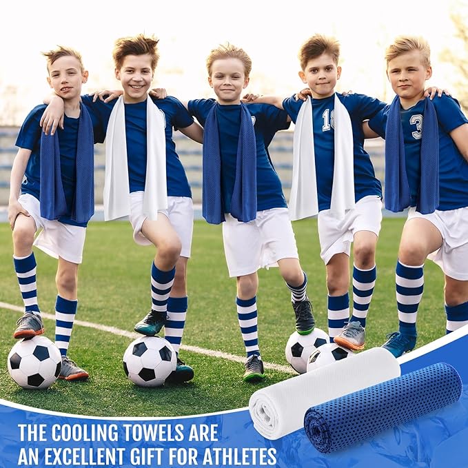 Hosuly 30 Pack Cooling Towels, 40"x12" Ice Breathable Soft Chilly Sweat Rag Microfiber Workout Rags for Gym Cooling Towels for Neck and Face for Yoga Golf Sport Running-GravixFit