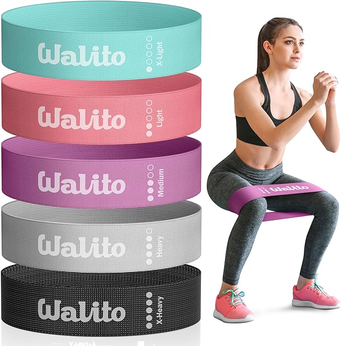 Fabric Resistance Bands for Working Out - Booty Bands for Legs -Glutes Training for Women and Men - Exercise Bands for Squats, Yoga, Physical Therapy -Home Gym Fitness-GravixFit