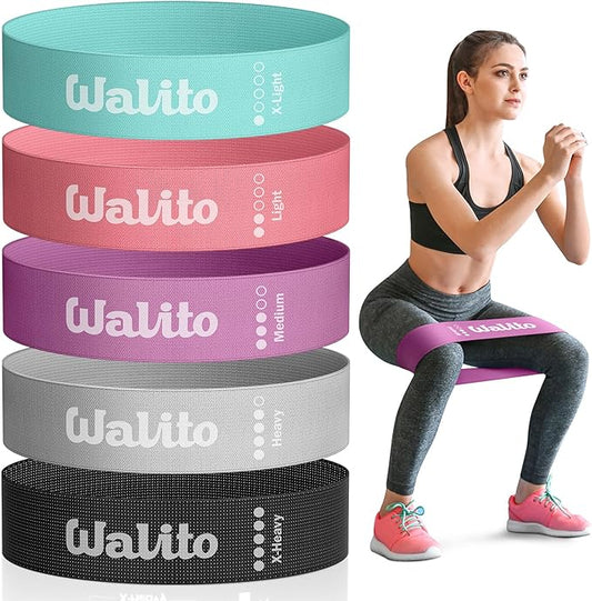 Fabric Resistance Bands for Working Out - Booty Bands for Legs -Glutes Training for Women and Men - Exercise Bands for Squats, Yoga, Physical Therapy -Home Gym Fitness-GravixFit