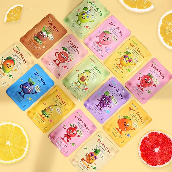 126 Pack Sheet Hydrating Face Masks Skincare for Women, Bulk Fruit Face Mask Skin Care for Kids, Facial Masks Set for All Skin Types, Christmas Birthday Gifts, Spa Party Supplies for Girls Teens-GravixFit
