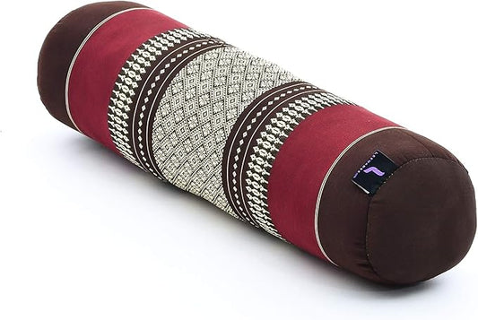 Leewadee Small Yoga Bolster – Shape-Retaining Cervical Neck Roll, Tube Pillow for Comfortable Reading, Kapok Filling, 22 x 6 x 6 inches-GravixFit