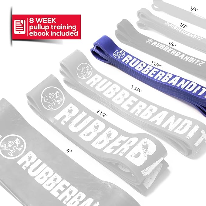 Rubberbanditz Pull Up Assist Resistance Bands Heavy Duty Loop Exercise Workout Bands for Powerlifting, Mobility, and Stretching-GravixFit