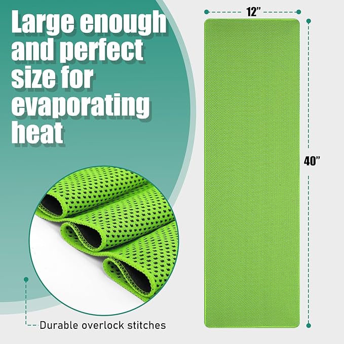 Cooling Towels Pack of 30, 40"*12" Neck Cool Towel Bulk, Cold Towels for Neck and Face, Cooling Rags Sports Towel for Hot Weather, Running, Soccer, Yoga, Gym, Golf-GravixFit