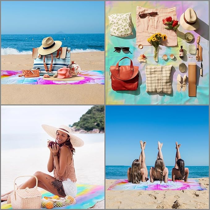 HAVLULAND Turkish Beach Towels Oversized -100% Turkish Cotton Super Soft Lightweight - Absorbent and Quick Drying Bath Towel - Sand Free Beach Towel - Turkish Towels for Adults (Lilac, 6 Pack)-GravixFit