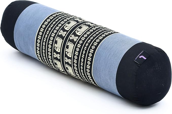 Leewadee Small Yoga Bolster – Shape-Retaining Cervical Neck Roll, Tube Pillow for Comfortable Reading, Kapok Filling, 22 x 6 x 6 inches-GravixFit