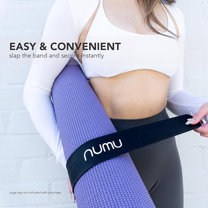 Numu Yoga Mat Strap Slap Band - Easy Snap On to Keep Exercise Mat Tightly Rolled and Secured for Yoga Mat Storage and Travel-GravixFit