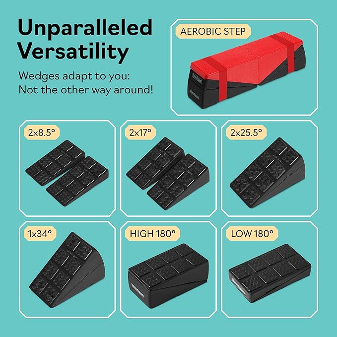 Squat Wedge - Squat Wedge Block 520 LBS Weight Capacity - Slant Board for Calf Stretching - Calf Stretcher Slant Board - yoga blocks-GravixFit