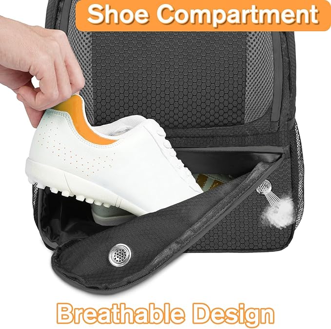 YOREPEK Soccer Backpack,Soccer Bag with Ball Holder, Water resistant Sport Equipment Bags Fit Basketball Volleyball Football-GravixFit