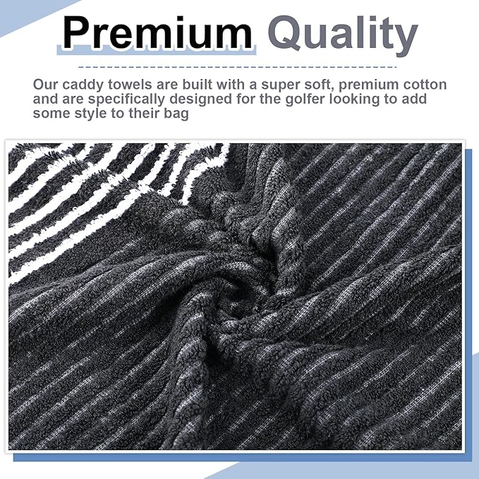 Mixweer Caddy Golf Towel 22" x 42" Large Caddy Towel Camping Sport Towels Cotton Soft Towels for Man Golf Lovers-GravixFit