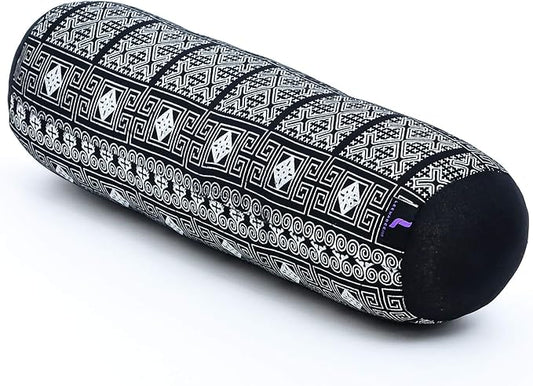 Leewadee Small Yoga Bolster – Shape-Retaining Cervical Neck Roll, Tube Pillow for Comfortable Reading, Kapok Filling, 22 x 6 x 6 inches-GravixFit