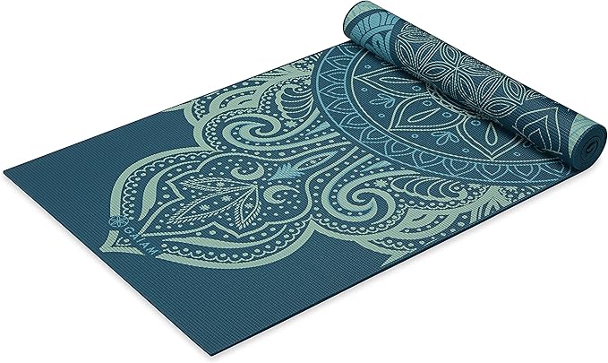 Gaiam Yoga Mat - Premium 6mm Print Reversible Extra Thick Non Slip Exercise & Fitness Mat for All Types of Yoga, Pilates & Floor Workouts (68" x 24" x 6mm Thick)-GravixFit