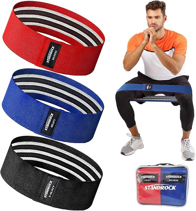 Fabric Resistance Bands for Working Out, 3 and 4 Levels Booty Bands Long Resistance Bands for Women and Men | Elastic Bands for Exercise Bands Resistance Workout Bands Resistance-GravixFit