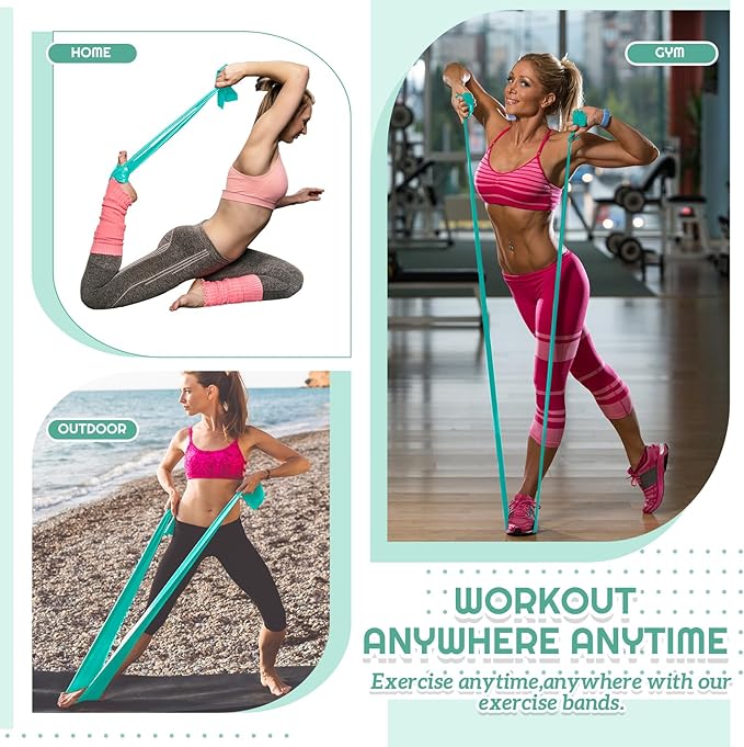 6 Pcs Fitness Resistance Exercise Bands 6 Tube Pedal Puller Resistance Band Set for Women Weight Loss Thigh Training Workout Equipment Elastic Arms Abdomen Shoulder Waist Leg Beginners Yoga-GravixFit