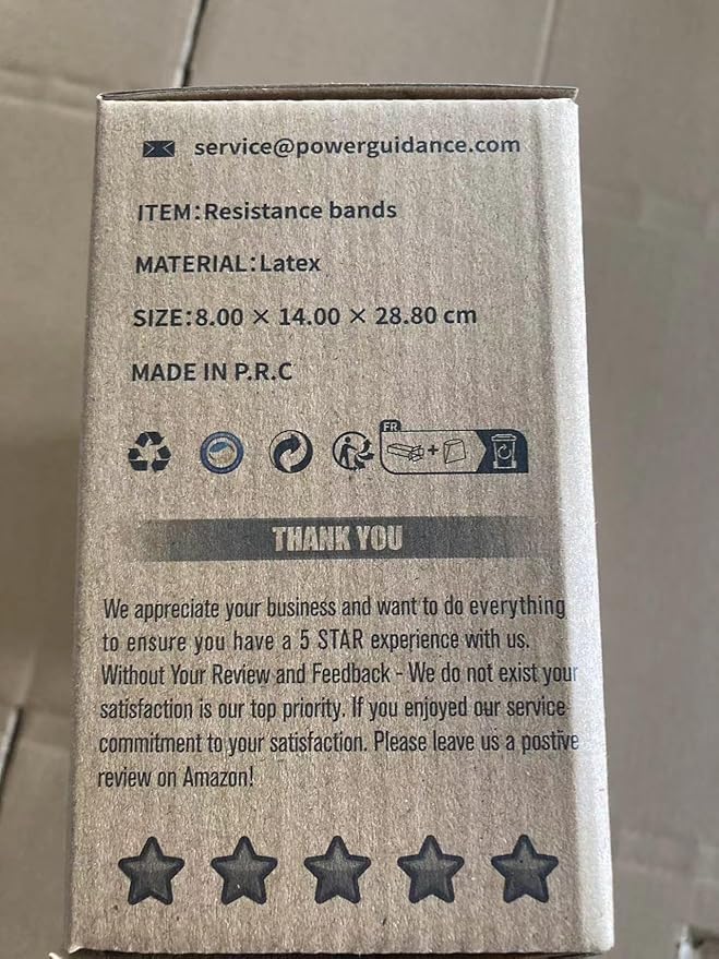 POWER GUIDANCE Pull Up Assist Bands - Stretch Resistance Band - Mobility Band - Powerlifting Bands - by Perfect for Body Stretching, Powerlifting, Resistance Training-GravixFit