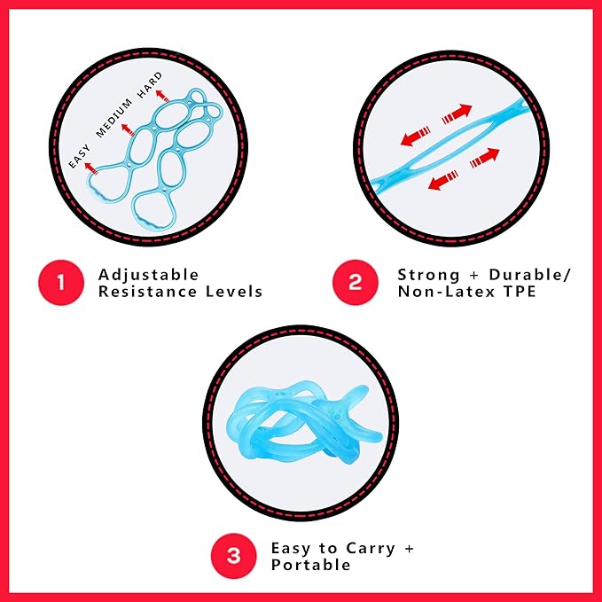 Walk at Home Workout Bands 7 Ring Adjustable Resistance Bands for Working Out Home Workout Walking Exercise Workout Bands Fitness Program Exercise Bands Stretch Bands for Recovery-GravixFit