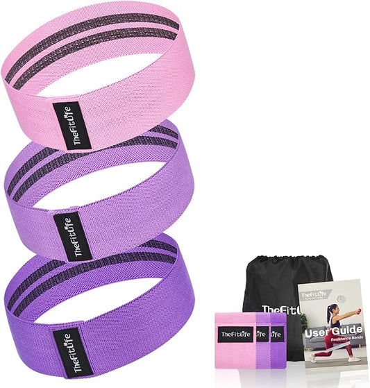 TheFitLife Resistance Exercise Bands for Women - Fabric Workout Bands for Booty, Hip, Glute, Leg, Thigh, Squat, Butt Lift Excersize and Fitness Loop Bands for Home Gym-GravixFit