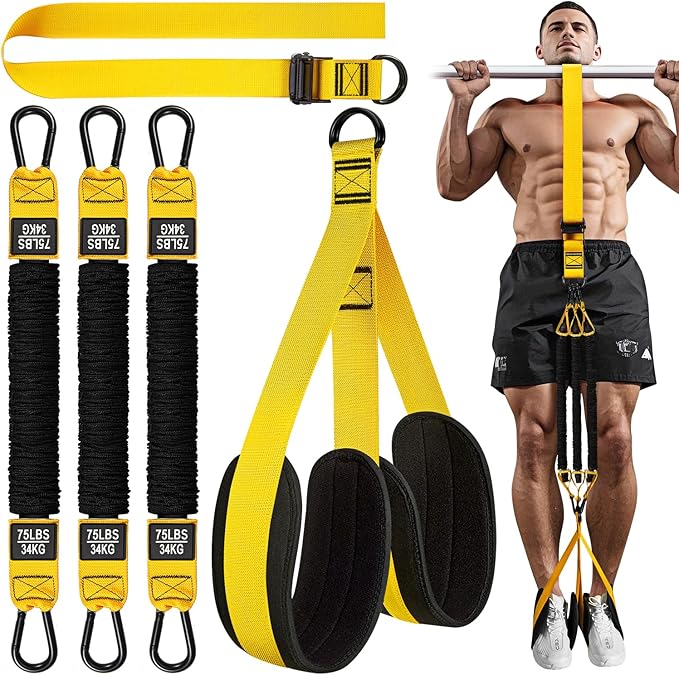 HPYGN Pull Up Assistance Bands, Heavy Duty Resistance Band for Pull Up Bar, Adjustable Weight/Size with Fabric Feet/Knee Rest, Bands for Pull Up Assist for Strength Training, Pull Up Assist Band-GravixFit
