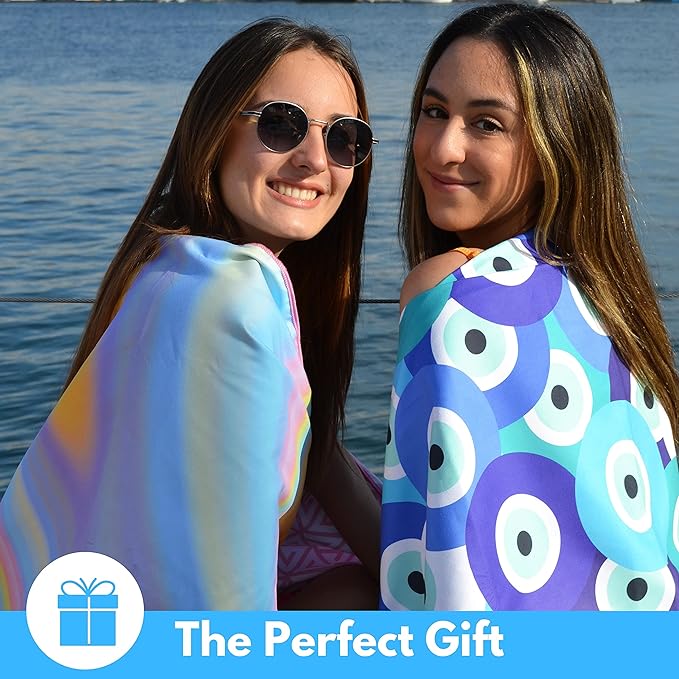 ECCOSOPHY Microfiber Beach Towel - Sand Free Towels are Quick Dry, Light Weight, Super Absorbent - Perfect Pool, Travel, Cruise, Camping Essentials - Oversized Extra Large for Adults 71x35 in-GravixFit