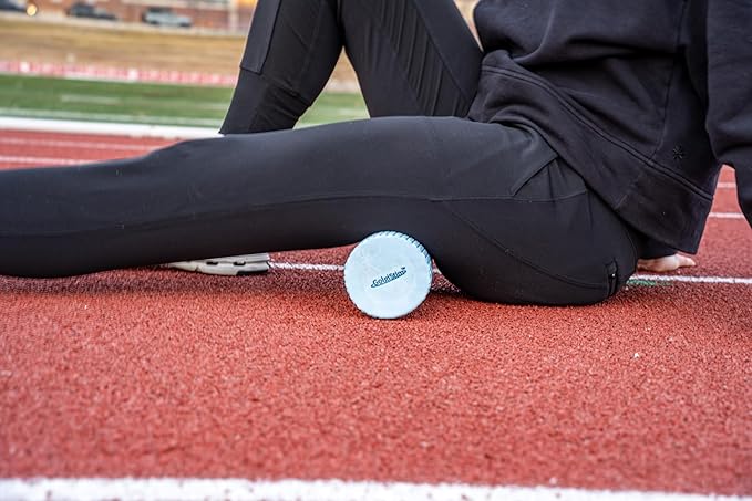 11.8 Inch Medium Density Foam Massage Roller - Light Blue Trigger Point Massage Roller for Deep Tissue Excercise, Massage and Recovery by GolgiStim-GravixFit