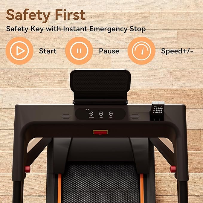 Treadmills for Home, 4-in-1 Foldable Treadmill with Incline, 300 LBS Capacity Running Treadmills for Home Small Spaces with Handles, 3.0 HP Folding Treadmill with Smart APP-GravixFit